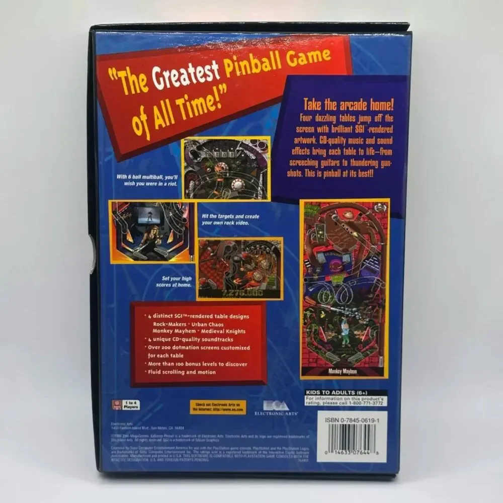 Extreme Pinball PS1 LONG BOX Sony PlayStation 1 CIB COMPLETE